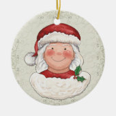 Weihnachten Frau Santa Claus - SRF Keramik Ornament (Vorne)