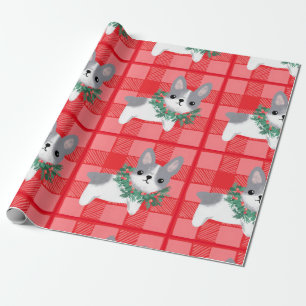 Weihnachten Frenchie Geschenk Wrap Französisch Bul Geschenkpapier
