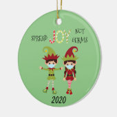 Weihnachten Freude nicht Germs Elf 2020 Keramik Ornament (Links)
