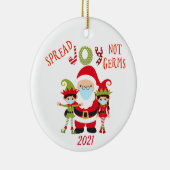 Weihnachten Freude nicht Germs Elf Santa 2021 Keramik Ornament (Rechts)
