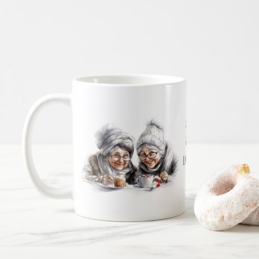 Weihnachten, Freunde, Schwestern Tasse (Mit Donut)