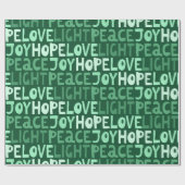 Weihnachten Frieden Freude Hoffnung Liebe Licht Gr Geschenkpapier (Flach)