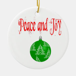 Weihnachten Frieden und Freude Keramik Ornament