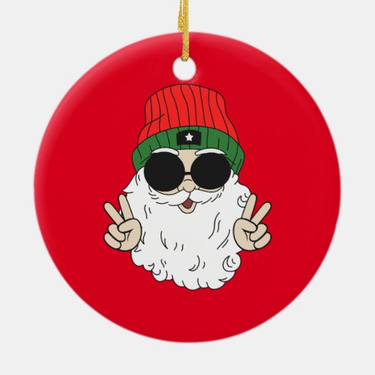 Weihnachten-Friedensdekoration 2023 Keramik Ornament (Hinten)