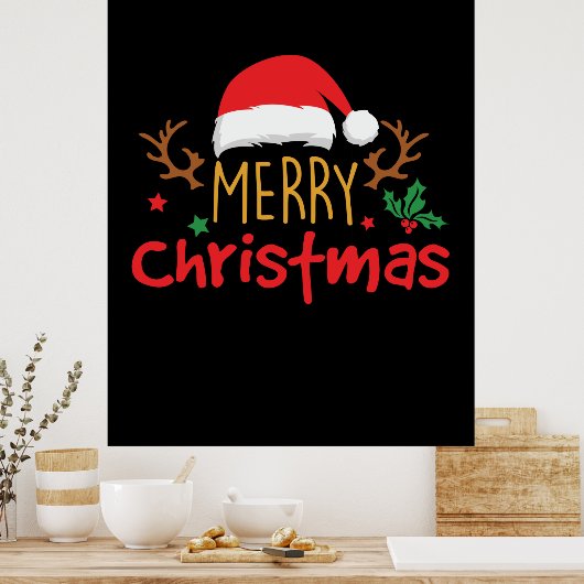 Weihnachten froh poster (Küche)