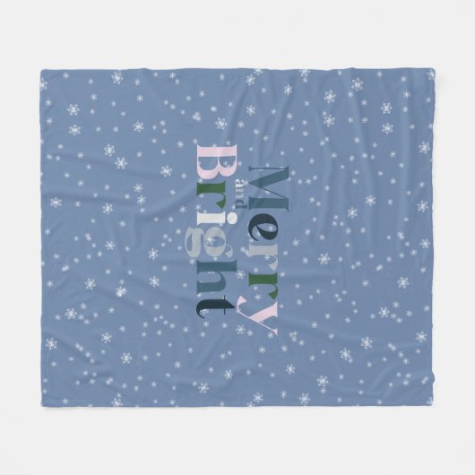 Weihnachten froh und hell Blauer Winter Fleece Bla (Vorderseite (Horizontal))