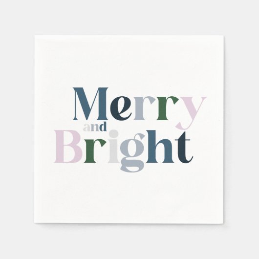 Weihnachten froh und hell modern serviette (Vorderseite)