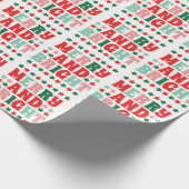 Weihnachten froh und hell Moderne kühne rosa Rot Geschenkpapier (Ecke)