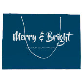 Weihnachten froh und hell Personalisiert Große Geschenktüte (Rückseite)
