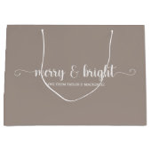 Weihnachten froh und hell Personalisiert Große Geschenktüte (Vorderseite)