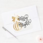 Weihnachten froh und hell quadratischer aufkleber (Umschlag)