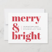 Weihnachten froh und hell Rot Unternehmen (Vorderseite)