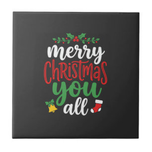 Weihnachten Frohe Euch Alle Feiertags-Typografie Fliese