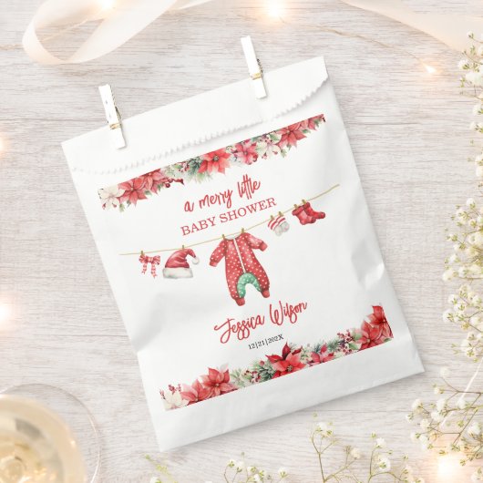 Weihnachten Frohe kleine Baby Dusche Geschlecht ne Geschenktütchen (Ausgeschnitten)