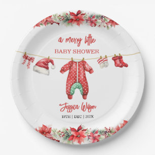 Weihnachten Frohe kleine Baby Dusche Geschlecht ne Pappteller