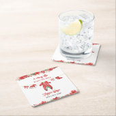 Weihnachten Frohe kleine Baby Dusche Geschlecht ne Rechteckiger Pappuntersetzer (Vor Ort)