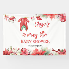 Weihnachten Frohe kleine Babydusche Begrüßungszeic Banner
