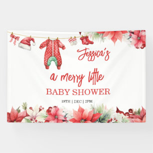 Weihnachten Frohe kleine Babydusche Begrüßungszeic Banner