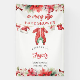 Weihnachten Frohe kleine Babydusche Begrüßungszeic Banner