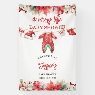Weihnachten Frohe kleine Babydusche Begrüßungszeic Banner