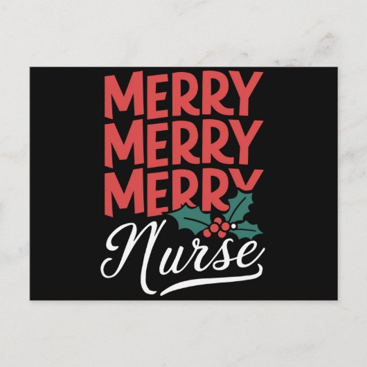 Weihnachten frohe Krankenschwester Pflege Geschenk (Vorderseite)