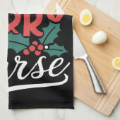 Weihnachten frohe Krankenschwester Pflege Geschenk Geschirrtuch (Viertel Falte)