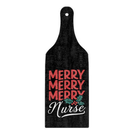 Weihnachten frohe Krankenschwester Pflege Geschenk Schneidebrett (Vorderseite)