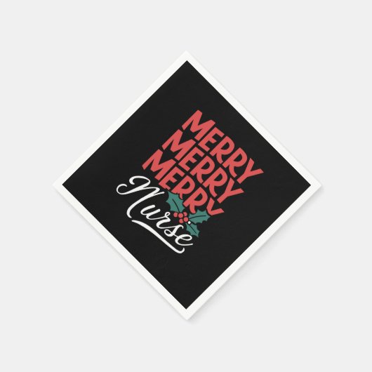 Weihnachten frohe Krankenschwester Pflege Geschenk Serviette (Ecke)