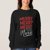 Weihnachten frohe Krankenschwester Pflege Geschenk Sweatshirt (Vorderseite)
