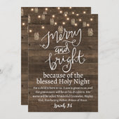 Weihnachten Frohe und hell Heilige Rustikale Mason (Vorne/Hinten)