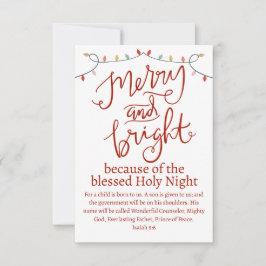 Weihnachten Frohe und helle Heilige Nacht Rote Sch Mitteilungskarte