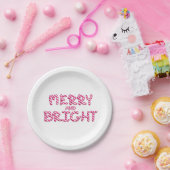 Weihnachten Frohe und helle Red Candy Cane Holiday Pappteller (Party)