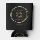 Weihnachten Frohe und helle Schwarze Gold Personal Dosenkühler (Vorderseite)