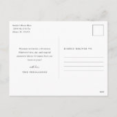 Weihnachten frohe und Verheiratete Weihnachtspostk (Rückseite)