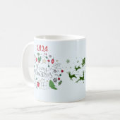 "Weihnachten: Frohe Weihnachten 2024 Kaffeetasse (Vorderseite Links)
