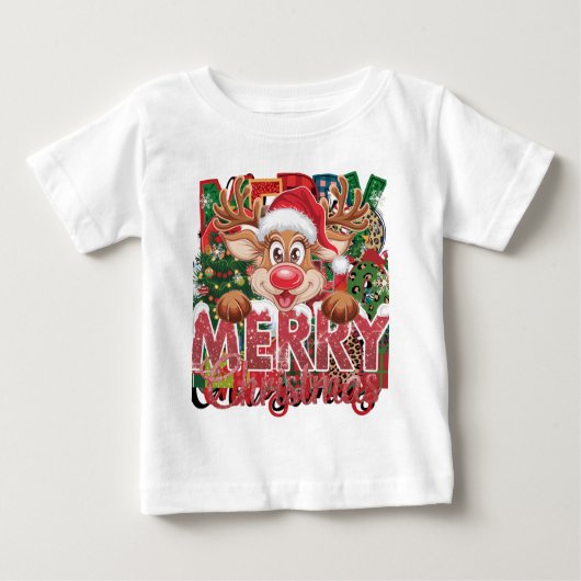 Weihnachten frohe Weihnachten Baby T-shirt (Vorderseite)