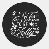 Weihnachten frohe Weihnachten Dies ist die Jahresz Runder Aufkleber (Vorderseite)