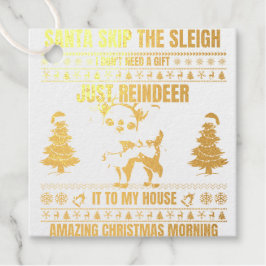 Weihnachten frohe Weihnachten für ein Geschenk Ren Geschenkanhänger