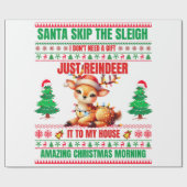 Weihnachten frohe Weihnachten für ein Geschenk Ren Geschenkpapier (Flach)