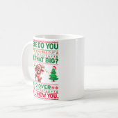 Weihnachten frohe Weihnachten für ein Geschenk Ren Kaffeetasse (Vorderseite Links)