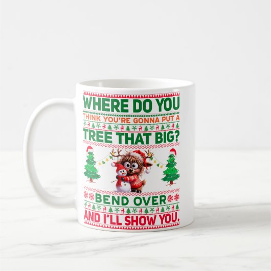 Weihnachten frohe Weihnachten für ein Geschenk Ren Kaffeetasse (Links)