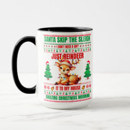 Weihnachten frohe Weihnachten für ein Geschenk Ren Tasse