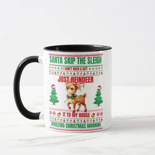Weihnachten frohe Weihnachten für ein Geschenk Ren Tasse (Links)