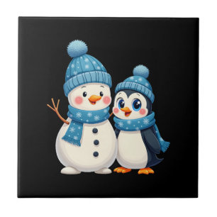 Weihnachten Frohe Weihnachten Für Geschenk Pinguin Fliese