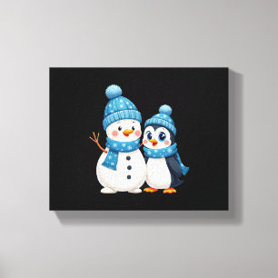 Weihnachten Frohe Weihnachten Für Geschenk Pinguin Leinwanddruck