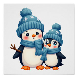 Weihnachten Frohe Weihnachten Für Geschenk Pinguin Poster