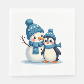 Weihnachten Frohe Weihnachten Für Geschenk Pinguin Serviette