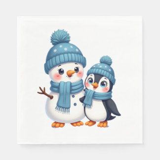 Weihnachten Frohe Weihnachten Für Geschenk Pinguin Serviette