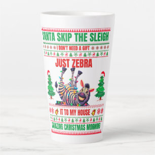 Weihnachten frohe Weihnachten für Geschenk Zebra Milchtasse