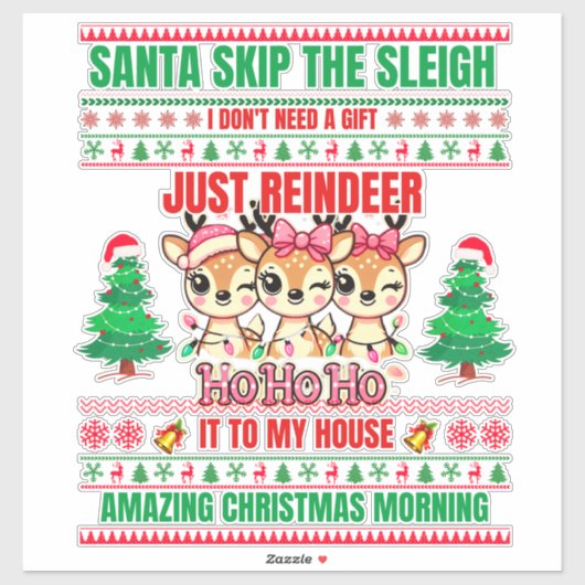 Weihnachten frohe Weihnachten für Geschenkrebs Aufkleber (Blatt)